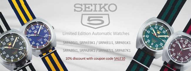 Newsletter Seiko 5 Sports Limited Edition Automatic Watches on