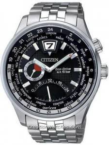 Citizen Retrograde Dual Time Eco-Drive World Time BR0010-56E BR0010 Watch