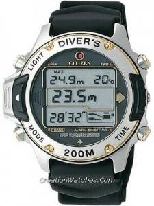 Citizen Hyper Aqualand Divers Promaster MA9004-21E MA9004 Computer Interface Watch