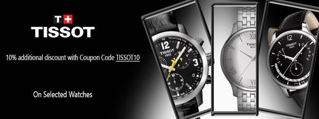 Newsletter : Popular Tissot Watches on Sale: Additional 10% Discount Coupon  Inside!! - ChronoTales